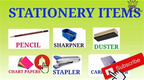 Stationery Items List Of Stationery Items Stationery Items List