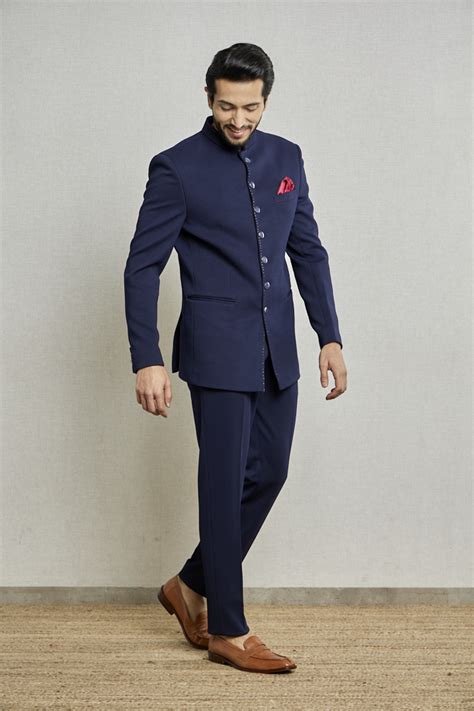 Navy Blue Jodhpuri Suit Wedding Outfits For Men Dinner Jacket Finland