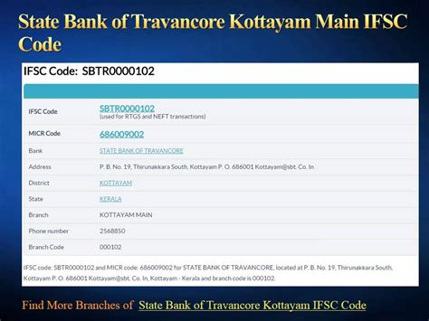 It is used for the electronic payment system applications like the neft (national electronic fund. State Bank of Travancore IFSC Code - YouTube
