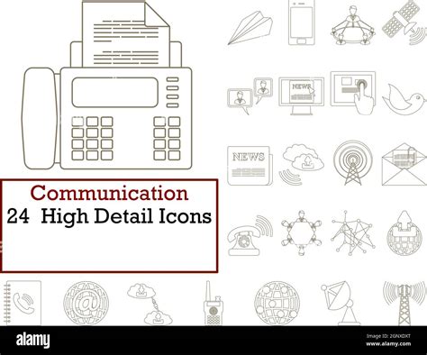 Communication Icon Set Stock Vector Image And Art Alamy