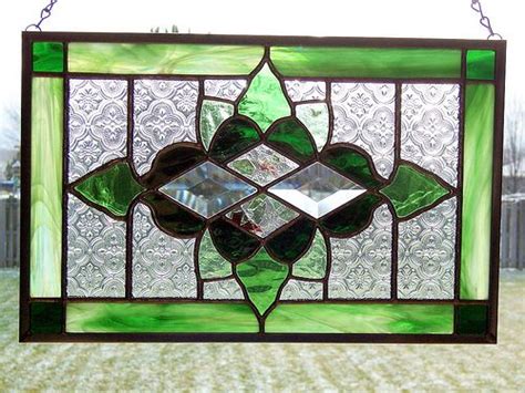 Green Stained Glass Panel Stained Glass Stained Glass Panels Stained Glass Panel