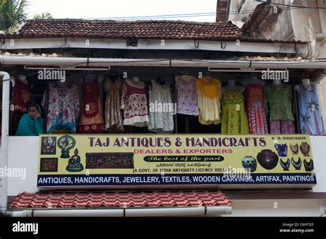 Princess Street Shops Fort Cochin Kerala India Stock Photo Alamy