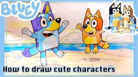 How To Draw Bluey And Bingo Youtube Images And Photos Finder