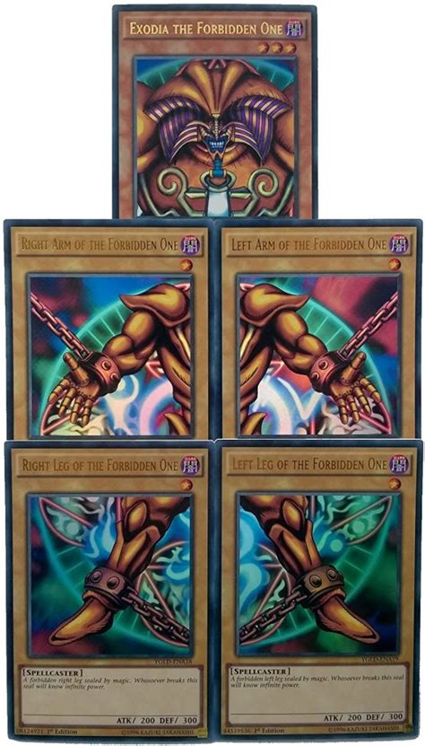 Yu Gi Oh Exodia The Forbidden One Complete Five Card Set Toptoy