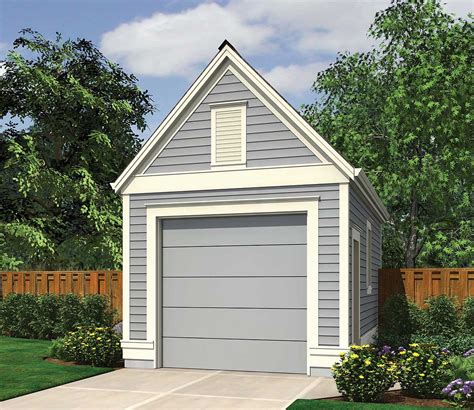 In addition to roi, a new garage might make your home more appealing when it goes up for sale. One-Car Garage with Lap Siding - 69471AM | Architectural ...