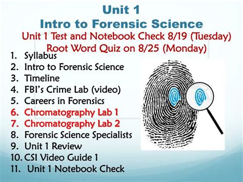 Ppt Unit 1 Intro To Forensic Science Powerpoint Presentation Free