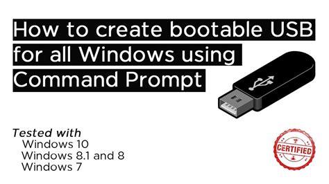 How To Create Bootable Usb For All Window Using Cmdcommand Prompt