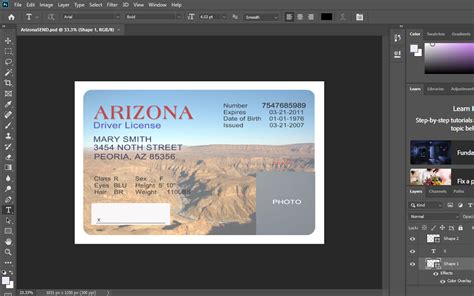 Arizona Driver License Psd Template Free Download Mr Verify