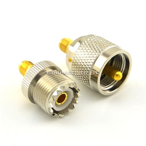 Pl259 Sma Female Goldplated To Uhf Female And Uhf Male To Sma Female Rf Adapter Nickelplated Sma