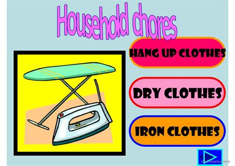 Household Chores Multiple Choice Act English Esl Powerpoints