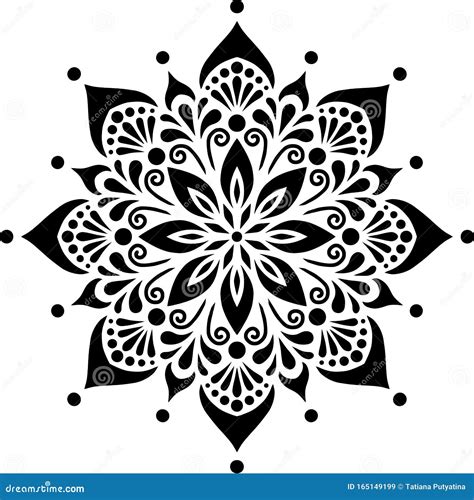 Mandala Pattern Stencil Doodles Sketch Stock Illustrations 2 106