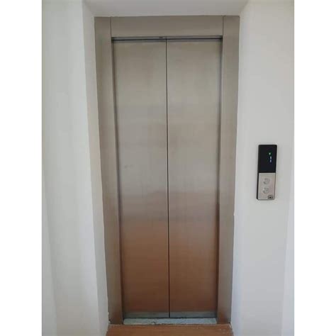 Metal Finish Stainless Steel Double Door Cabin Elevator For