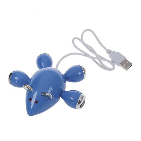 Blue Mouselet 4 Ports High Speed Usb 20 Hub Splitter Cable In Usb