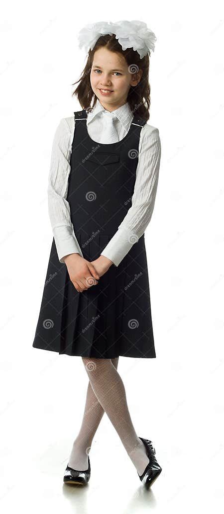 The Cherry Girl In A School Uniform Stock Image Image Of Preparation