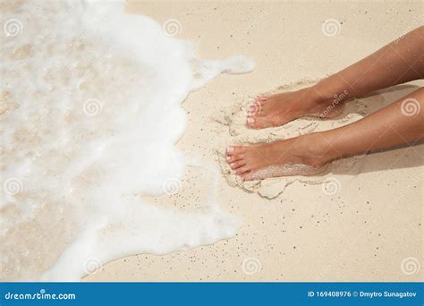 Summer Beach Concept Care For Beautiful Woman Skin And Nails Woman