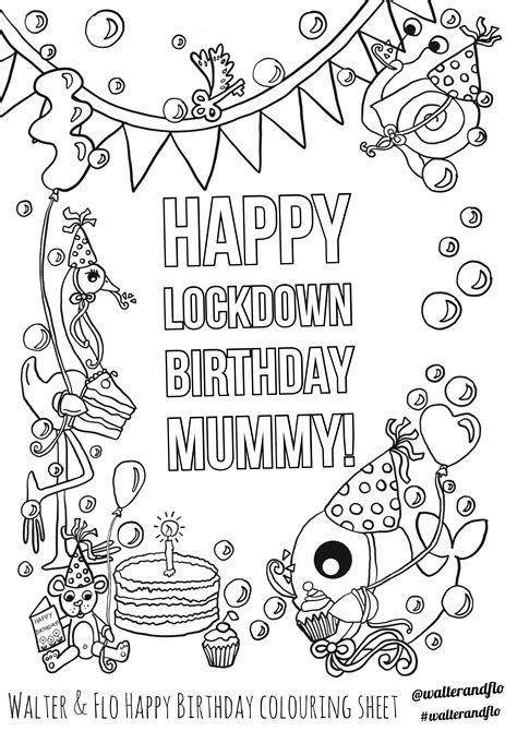 All of these happy birthday grandma coloring pages can be customized with your own birthday wishes. Pin on Walter & Flo