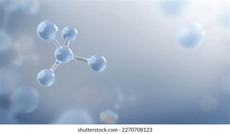 Hyaluronic Acid Molecules Science Illustration Cream Stock Illustration