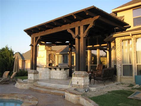 Overhang Patio Backyard Pergola Escape Retreats Large Designs