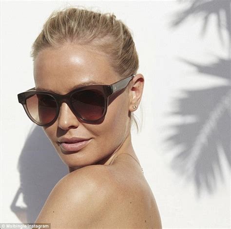 Specs Appeal A Tanned And Toned Lara Bingle Strikes A Pose For New