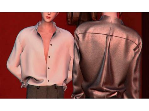 Open Shirtm By Shendori Sims 4 Men Clothing Sims 4 Male Clothes