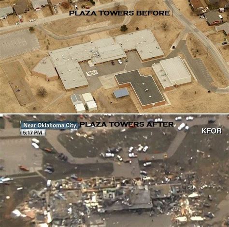 Before And After Tornado Plaza Towers Elementary Was Devastatingly