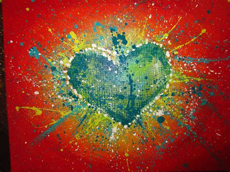 Abstract Hearts Paintings Top Painting Ideas