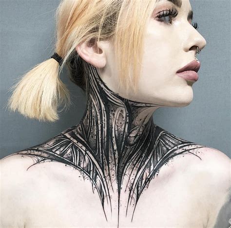 An Other Dope Neck Tatto By Gromov666 We Love Black Tattoo Work