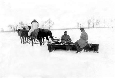 Horse Drawn Snow Plow Photograph By Underwood Archives