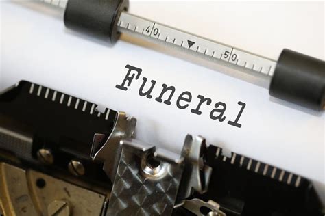 Funeral Free Of Charge Creative Commons Typewriter Image