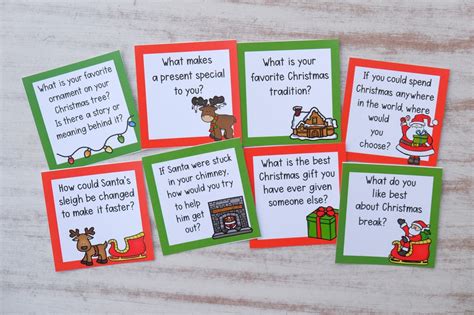 Christmas Conversation Starters For Families Printable Cards Etsy