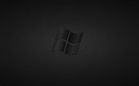 Hd Picture Of Black Logo Windows Wallpaper Of Dark Background The