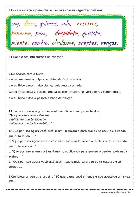 Textos Em Espanhol Para Interpretação Edulearn