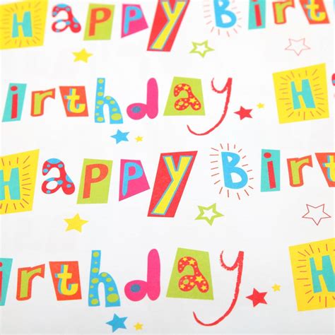 Printable Happy Birthday Wrapping Paper Free Printable Paper