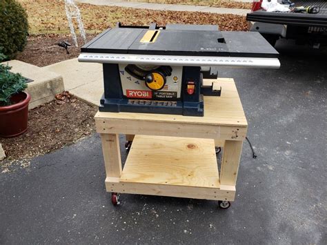 Table Saw Stand With Wheels Tableideas