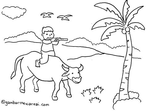 Mewarnai Gambar Anak Gembala - Gambar Mewarnai - Gambar Mewarnai