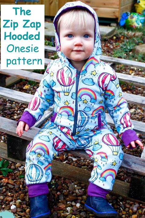 The Zip Zap Hooded Onesie Pattern 0 3 Months To Age 12 Sew Modern