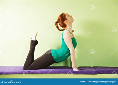 Yoga Woman Arching Her Back Stock Image Image Of Arching Person 56938737