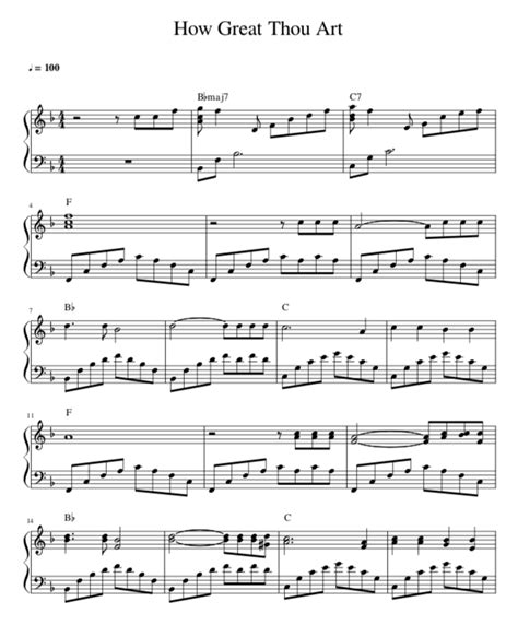 How Great Thou Art Easy Sheet Music In Pdf La Touche Musicale