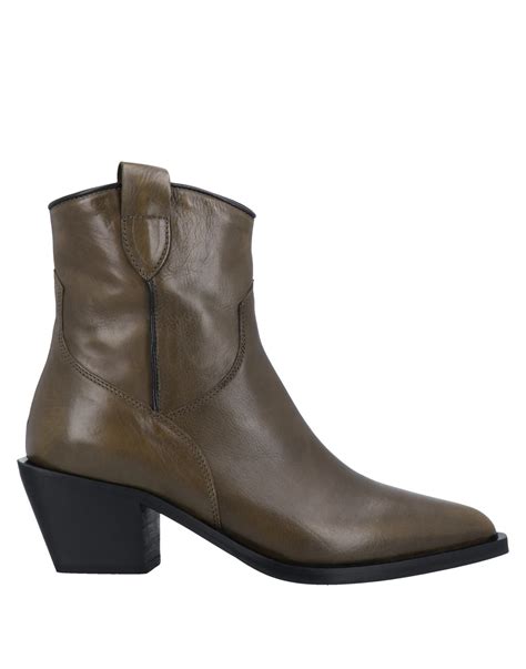 Laura Bellariva Ankle Boots In Military Green Modesens