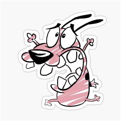 Courage The Cowardly Dog Stickers Redbubble