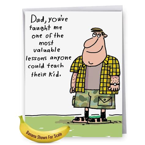 J1542fdg Jumbo Funny Fathers Day Greeting Card J1542fdg Funny Fathers Valuable Lesson With