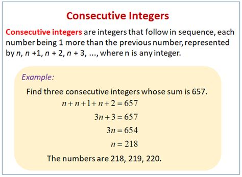 Consecutive Integers Word Problem Worksheet College Algebra Ameise Live