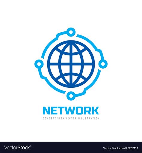 Global Network Logo Design Technology Co Vector Image