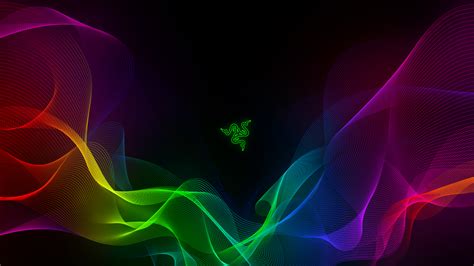 Wallpaper Razer Abstract Colorful Waves 4k Technology