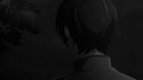 Cry anime sad boy download wallpapers on jakpost travel. anime sad rain blackandwhite boy It's GIF by Tiya