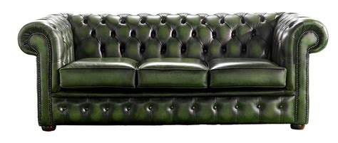 Chesterfield Handmade 3 Seater Sofa Antique Green Leather