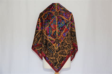 Authentic Emanuel Ungaro Designer Large Silk Scarf Vintage Etsy