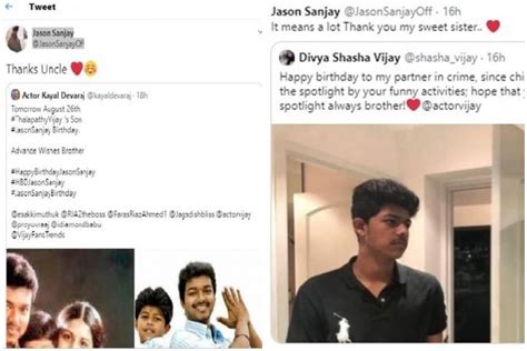 Fact Check Twitter Accounts Of Vijay S Son Jason Sanjay And Daughter Are Fake Ibtimes India