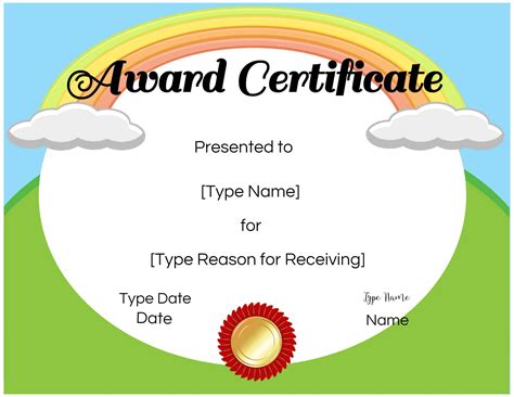 Free Custom Certificates For Kids Customize Online And Print At Home