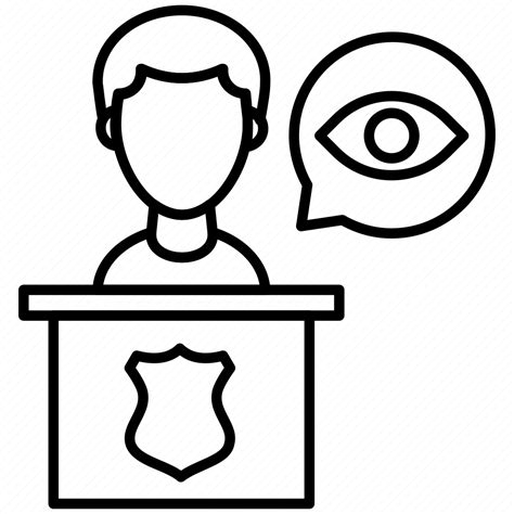 Witness Eye Spectator Viewer Evidence Corroboration Vouch Icon